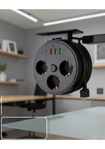 3 Prizli Akım Korumalı Usb Ve Type-c Girişli 2 Metre Kablo