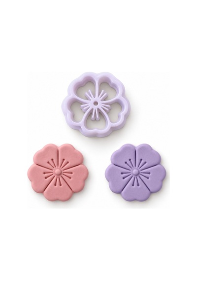 Mini Menekşe Polimer Kil Kesici Kalıp Pansy Mini Clay Cutter