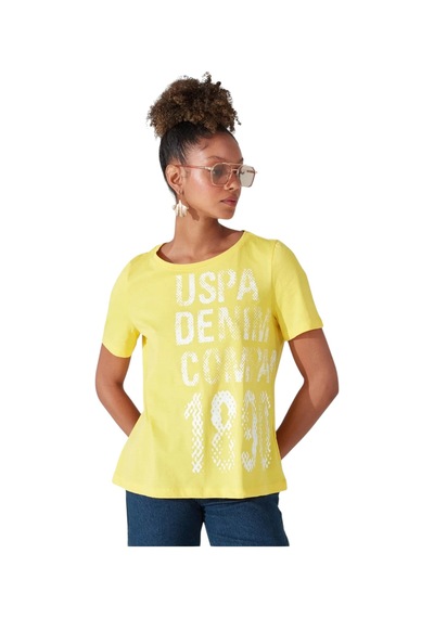 U.S. Polo Assn. Kadın Bisiklet Yaka Tişört 1570800 Sari