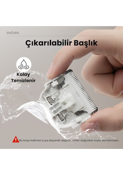 Enchen Boost 2 Beyaz Taşınabilir Şarjlı Saç Kesim Makinesi