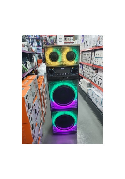 200w Büyük Boy Hoparlör 130cm 2 Adet Kablosuz Karaoke Mikrofonlu Şarjlı Bluetooth Speaker