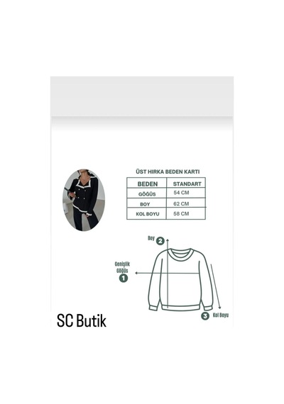 Scbutik Kadın Triko Takım Siyah Gold Düğmeli Şerit Detaylı Hırka Ve Palazzo Pantolon