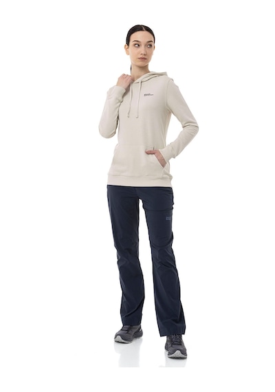 Jack Wolfskin Jack Wolfskın Kadın Sweatshırt Alice Hoody Krem Kapüşonlu Krem Krem
