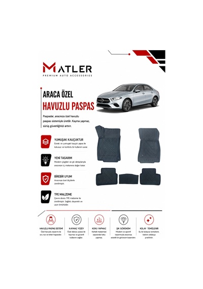 Mercedes A Serisi W177 Sedan 2025 Model 4d Ekstra Havuzlu Paspas
