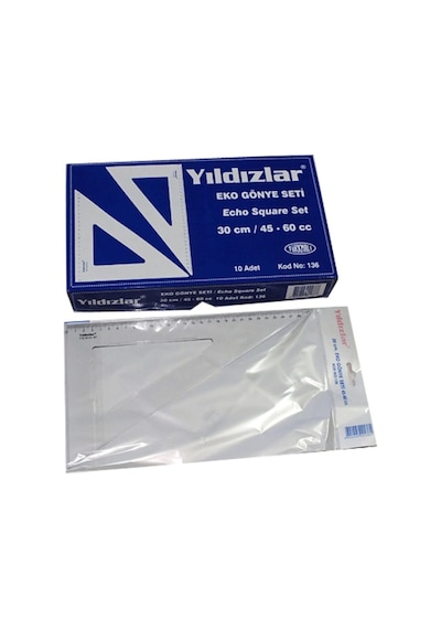 Yıldızlar Öğrenci Gönye Seti 45-60 Derece Ekonomik 30 Cm 136