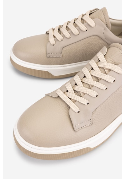 Valmenti Erkek Hakiki Deri Bej Sneakers & Spor Ayakkabı 1212 2504 Erk Ayk Y26 Bej Fltr/bej Met