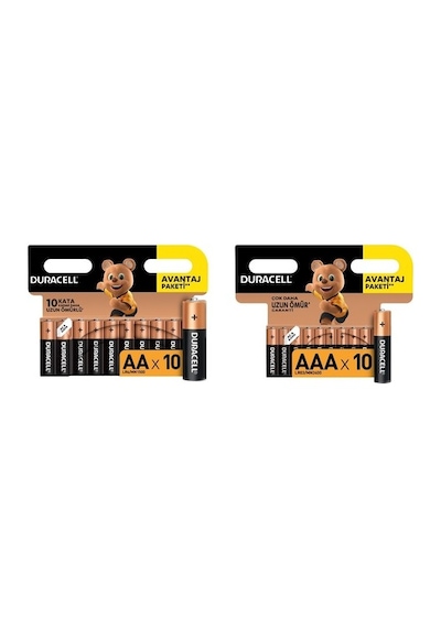 Duracell Alkalin 10'lu Aa Ve Aaa Pil Seti