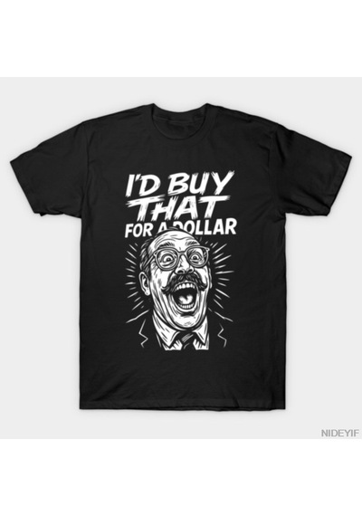 Flood Of Style Buna Bir Dolar İçin Alabilirim Retro Meme Sanatı Tişörtü Erkekler Ve Kadınlar İçin %100 Pamuk Siyah