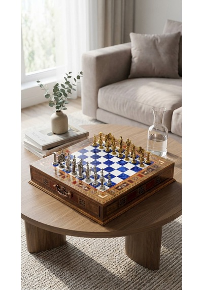 Roma Azure - Chess Set