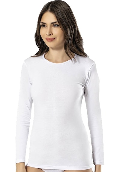 Abarta Kadın Uzun Kol T Shirt Body Beden Renk Seçenekleri -1 Adet Beyaz