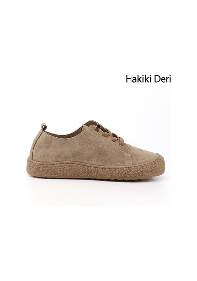 Gönderir Kadın Vizon Süet Bağcıklı Hakiki Deri Sneaker Dyza85245732