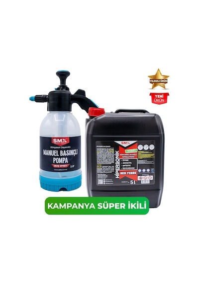 Hipersonik - Dünyanın En Hızlı Temizleyicisi 5 Kg Ve Manuel Basınçlı Kimyasal Likit Püskürtme Pompas