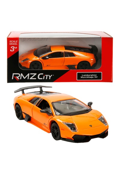 1:32 Rmz City Lamborghini Serisi Die Cast Çek Bırak Model Araba - Turuncu Lamborghini Murcielago Lp 670-4 Sv