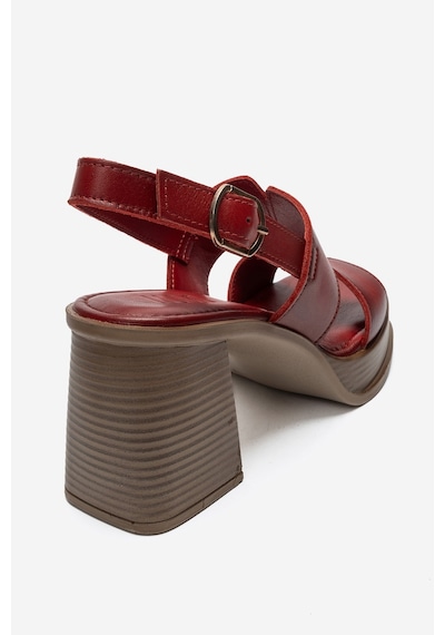 Luvi Shoes Kevın Kırmızı Cilt Hakiki Deri Kadın Platform Topuklu Sandalet Luvi Shoes Kevın Kırmızı Cilt Hakiki Deri Kadın Platform Topuklu Sandalet