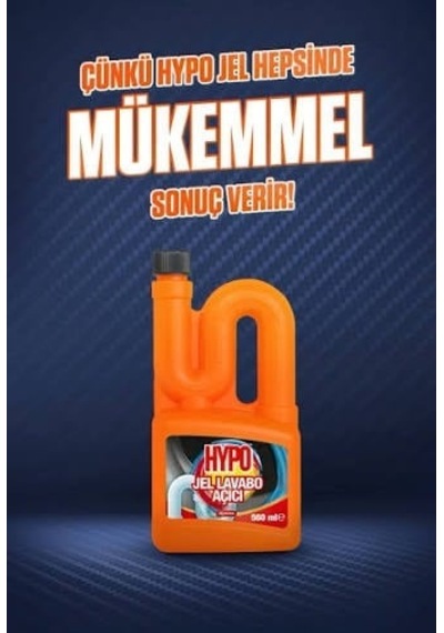 Hypo Lavabo Açıcı Jel 560 Ml 24'li Paket