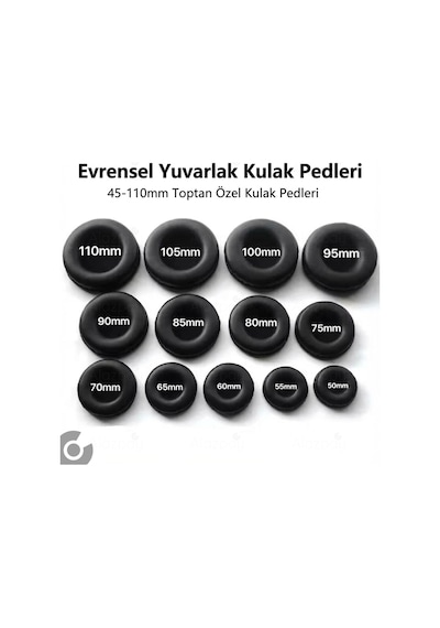 Universal Kulaklık Pedi Kulaklık Yumuşak Süngerli Kulaklık Yastığı Pedi 7.5cm
