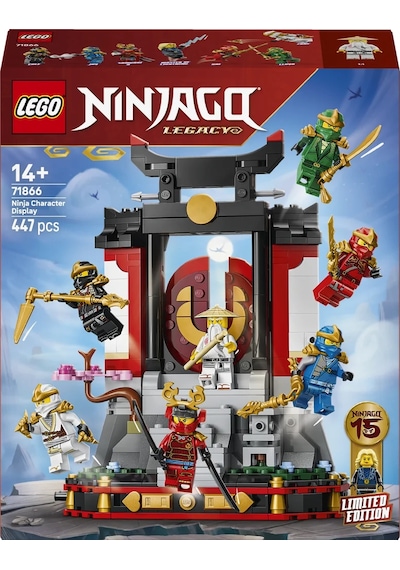 LEGO® NINJAGO® Ninja Karakteri Sergileme Modeli 15. Yıl Dönümü 71866 -14 Yaş ve Üzeri için Minifigür İçeren Yapım Seti (447 Parça)