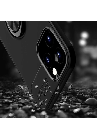 Apple Uyumlu iPhone 12 Pro Max Uyumlu Zore Ravel Silikon Kılıf-siyah Siyah -