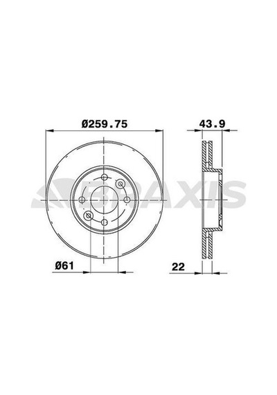 Braxis Ae0010 Ön Fren Disk Aynası Havalı Micra K12 03-10 Note 06-12 Clio Iıı 06-10 Modus 04-260x3 7701207795