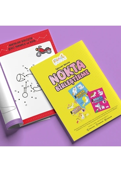 Eğlenceli Aktivite Nokta Birleştirme - Çocuklar Için Boyama Ve Aktivite Kitabı - Seviye 2