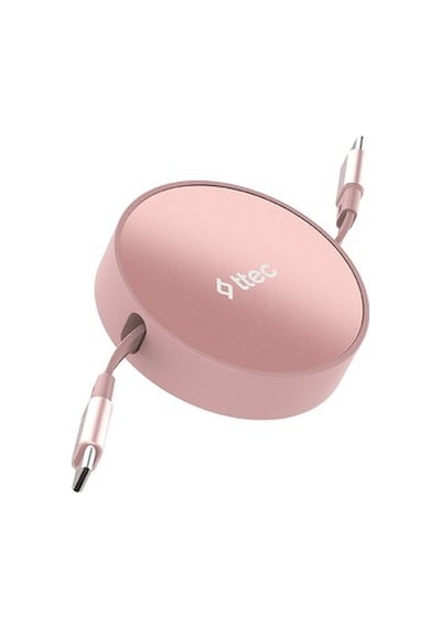 Ttec Usb-c - Usb-c Mini Makaralı 100w Pd/qc 120cm Hızlı Şarj Kablosu - Günbatımı Işıltısı 2dk65p