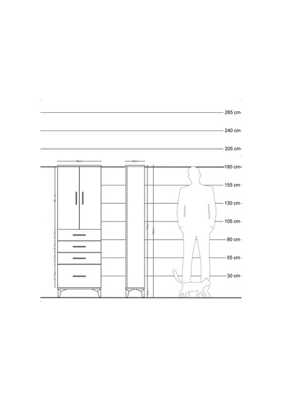 Arges Dolap 2 Raflı 4 Çekmeceli 2 Kapaklı 60x30x182 Çam-çam Çam Arges Dolap 2 Raflı 4 Çekmeceli 2 Kapaklı 60x30x182 Çam-çam Çam