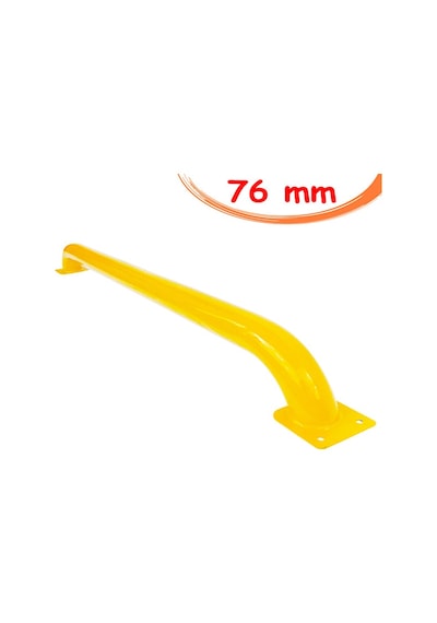 Otopark Teker Dayama Bariyeri Otopark Araç Stoperi Ayırıcı Demir 155cm Ø76mm 3mm Sarı