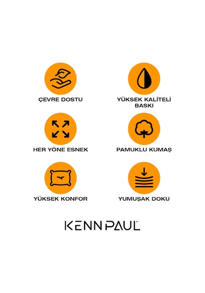 Kenn Paul Büyük Beden Boxer Nefes Alan Pamuk Kumaş Özgün Tasarım Mavi - Beyaz