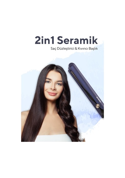 Kumtel HTHS-02 2in1 Seramik Saç Düzleştirici