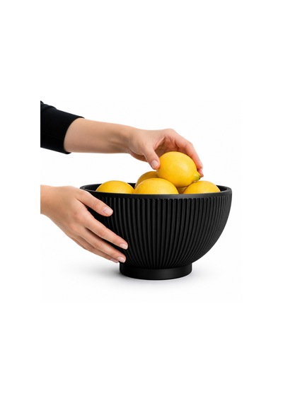 Dekoratif Kase Siyah Modern Minimal Tasarım Sunum Kasesi Masa Üstü Dekor & Çok Amaçlı Kullanım