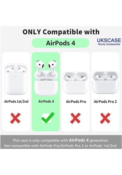 Apple Uyumlu AirPods 4. Nesil Soft Silikon Kılıf Düz Renkler Kırmızı