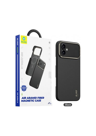 Mr. Gorilla Apple Uyumlu iPhone 17 Magsafe Destekli Air Aramid Fiber Slim Karbon Kılıf Şeffaf