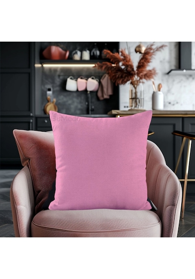 Dekoratif 4'lü Kırlent Yastık Kılıfı Seti - 42 X 42 Cm - Pembe