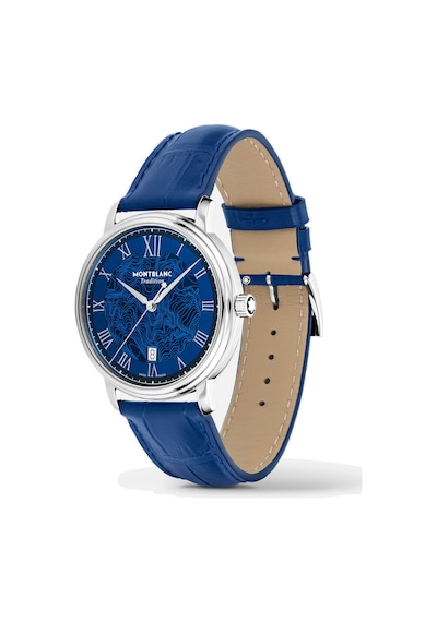 Montblanc Tradition Automatic Date 40 Mm 131274 Altın - Mavi