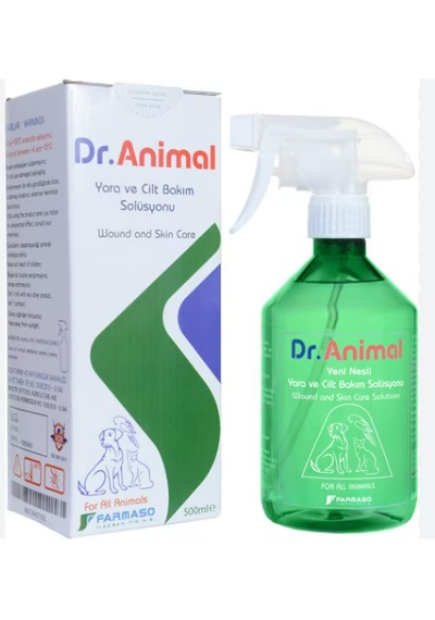 Dr. Animal 500 Ml Kedi Ve Köpek Yara, Göz, Kulak Ve Mantar Bakım Solüsyonu Yalanabilir Antiseptik