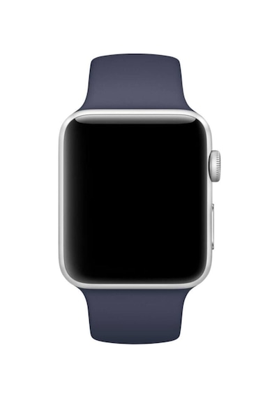 Apple Watch Uyumlu Se 1.2.3.4.5.6 Nesil 38 Mm M/l Beden Gece Mavi Silikon Kordon+kasa Koruyucu