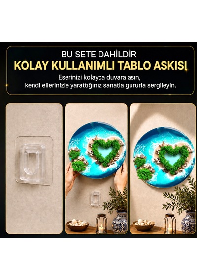 Epoksi Reçine Seti "ada" Deniz Temalı Premium Yaratıcılık Seti Ve Yaratıcılık Kiti Video Eğitimli Resin Art Seti, Epoksi Başlangıç Seti 00008