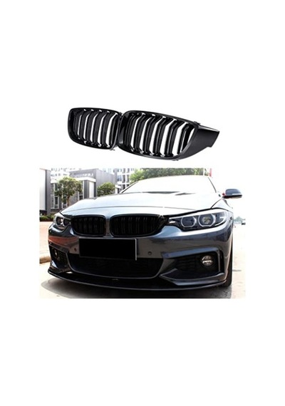 Leonpart Bmw F32 F33 F36 Ön Böbrek Panjur Piano Black Çift Tırnak