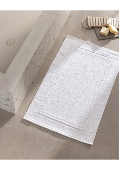 Madame Coco Angeline Pamuklu Ayak Havlusu - Beyaz - 50x80 Cm - Natural Koleksiyon Beyaz