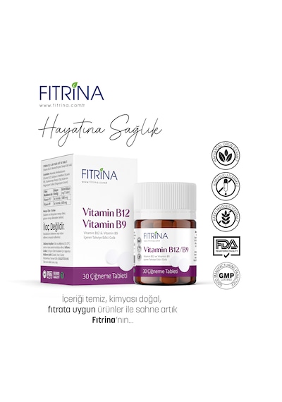 Fıtrina Vitamin B12 & B9 Folik Asit 30 Tablet