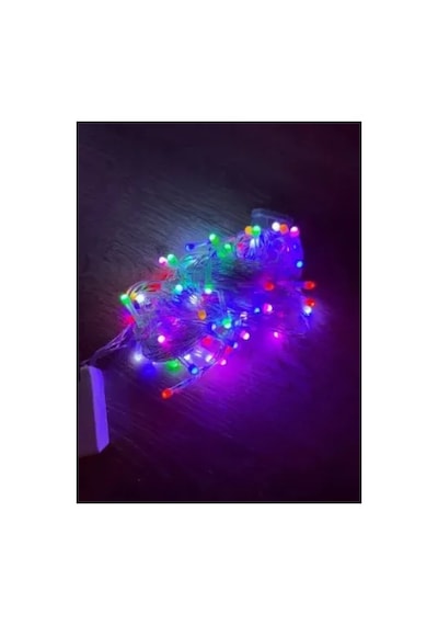10m 100 Led Damla Uçlu Rgb Işık Şeffaf Kablo AÇIK GRİ KAHVE KARIŞIMI