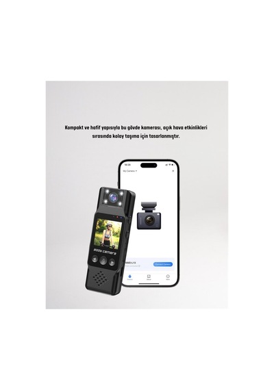Wifi Özellikli Taşınabilir Kamera 1.3 Tft Ekran 3mp Fotoğraf 128gb Kart Desteği Tek Renk