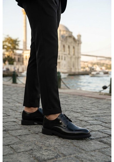 Pierre Cardin 702605 Siyah Açma Damat Ayakkabısı Takım Ayakkabısı Erkek Ayakkabı