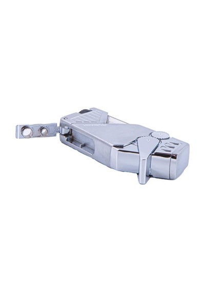 Çift Torch Pürmüz Gümüş Puro Çakmağı - Tr4694