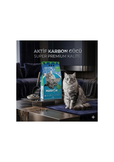 Aktif Karbonlu Koku Emme Gücü Kedi Kumu 10l