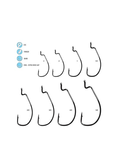 Gamakatsu Worm Offset Ewg Olta İğnesi No: 1