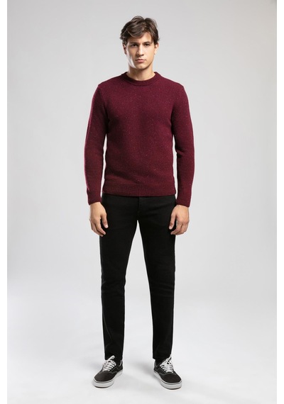 Lee Cooper Jos Erkek O Yaka Kazak Mor Mürdüm-21059 Mürdüm