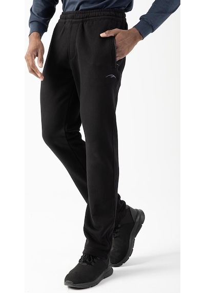 Maraton Sportswear Regular Erkek Düz Paça Basic Siyah Eşofman Altı 17935 Siyah