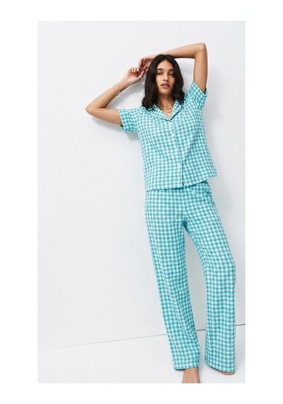 Standart Boy Elastanlı Su Yeşili Pijama Takımı