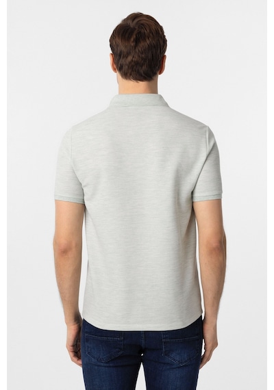 Süvari Regular Waffle Kumaş V Patlı Polo Yaka Nefes Alabilen T-shirt Su Yeşili